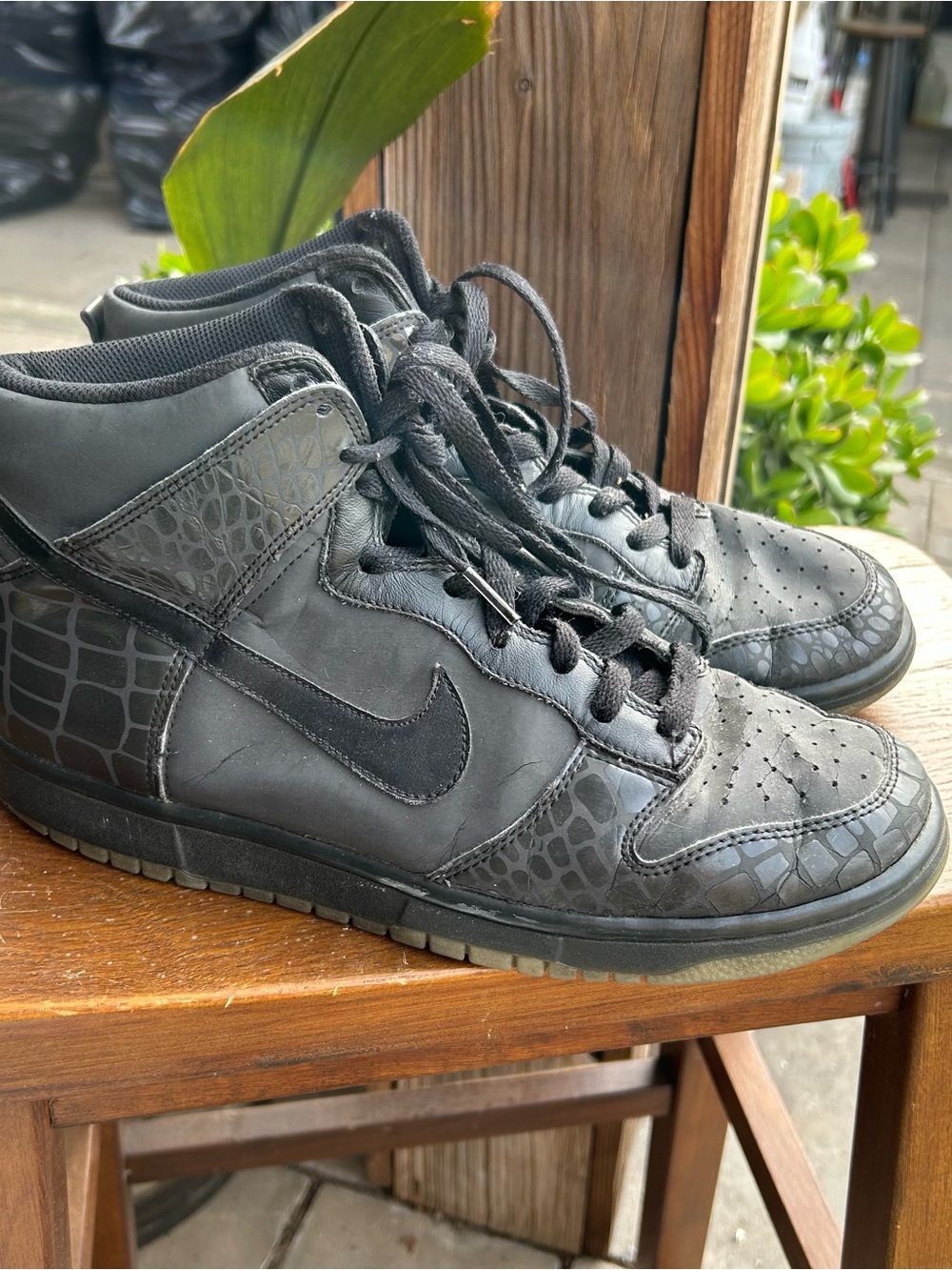 Nike SB Dunk High Black Size 10 Men’s Shoes - Picture 2 of 7
